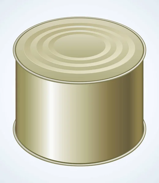 Tincan Gezondheid Goede Bank Box Cap Lichtwinkel Label Tekstruimte Gouden — Stockvector