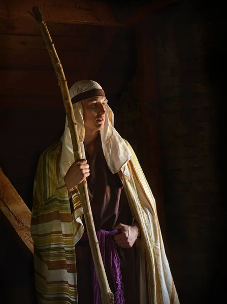 Retro Idade Rural Islâmico Viagem Cultura Homem Humano Cara Joseph — Fotografia de Stock