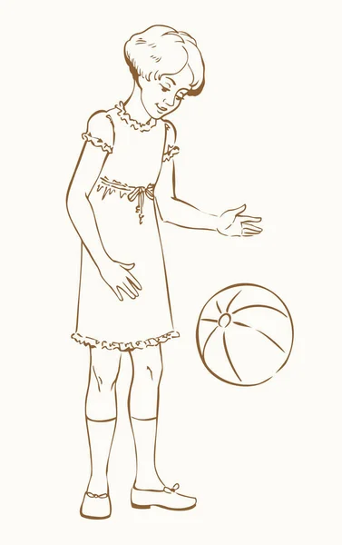 可爱的漂亮的啦啦队欢乐的运动的有趣的人类女士模特跳跃腿业余爱好标志设计现代幼稚的艺术涂鸦漫画风格 — 图库矢量图片