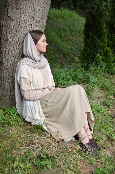 Adulto Santo Israelita Judeu Modesto Biblic Oração Folclórica Pano Vestido — Fotografia de Stock