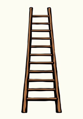 Taslak siyah mürekkep kalem el çizilmiş büyük, uzun, uzun, yenileme işçisi başlat Umut seviyesi çıkış nesnesi set tasarım retro sanat karalama tarzı ulaşır. Dikey ön görünüm basit duvar yazı arkaplanı