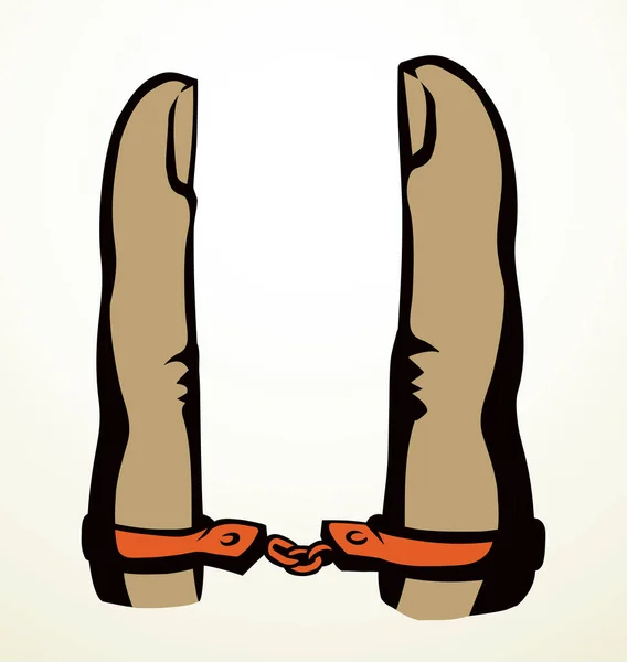Geschlossen Legen Dating Sklaven Leben Rechtliche Fessel Manöver Zwang Zivile — Stockvektor