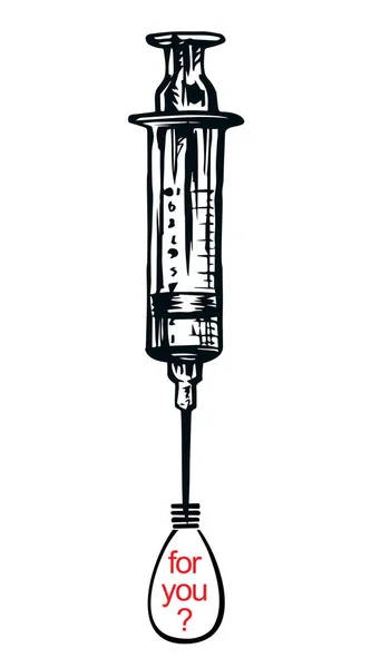 Male Crimine Morfina Aiuto Medico Colpo Spruzzare Strumento Vittima Isolato — Vettoriale Stock