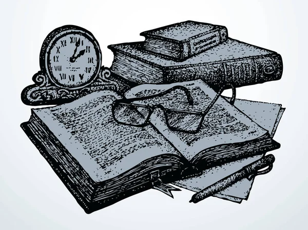 Grunge Closeup View Ageハードカバー日記データ小説カタログホワイトスペースの背景 概要黒インク手描きノートパッドアルバムサインエンブレムアイコンロゴ古代の歴史的なアートドアの彫刻プリントスタイル — ストックベクタ