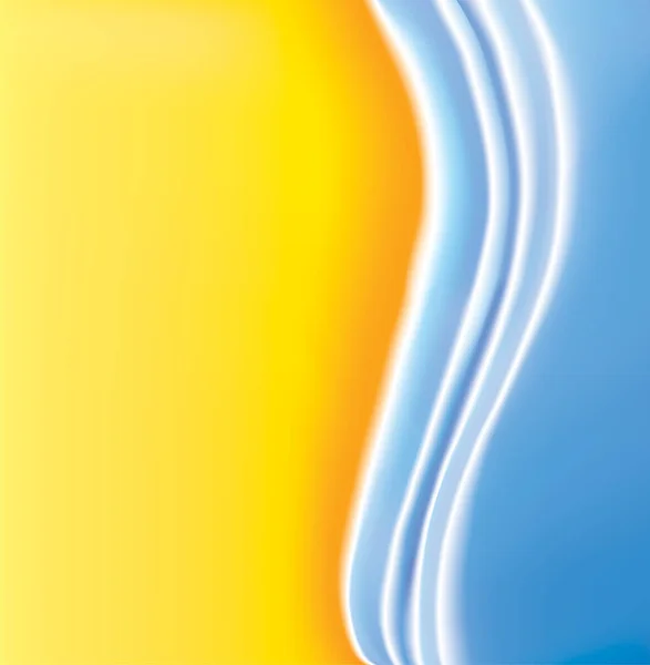 閉じるライトソフト光沢のあるシアンホワイトゴールドカラー水塗料液体団結曲線ストライプ形状テキストスペースをペイント 空の近代的なウェブアートコンセプトツイル空気ツイストミックスダウンヨーロッパの効果の装飾デザインカード — ストックベクタ