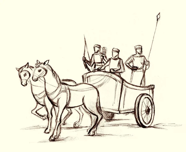 Bibel Alter Starke Spartanische Macht Geschwindigkeit Jüdischen Männlichen Pferd Arm — Stockfoto