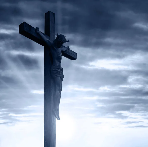 Soyut Kutsal Ilahi Kurtarıcı Duacı Ölü Adam Mesih Tutku Acı — Stok fotoğraf