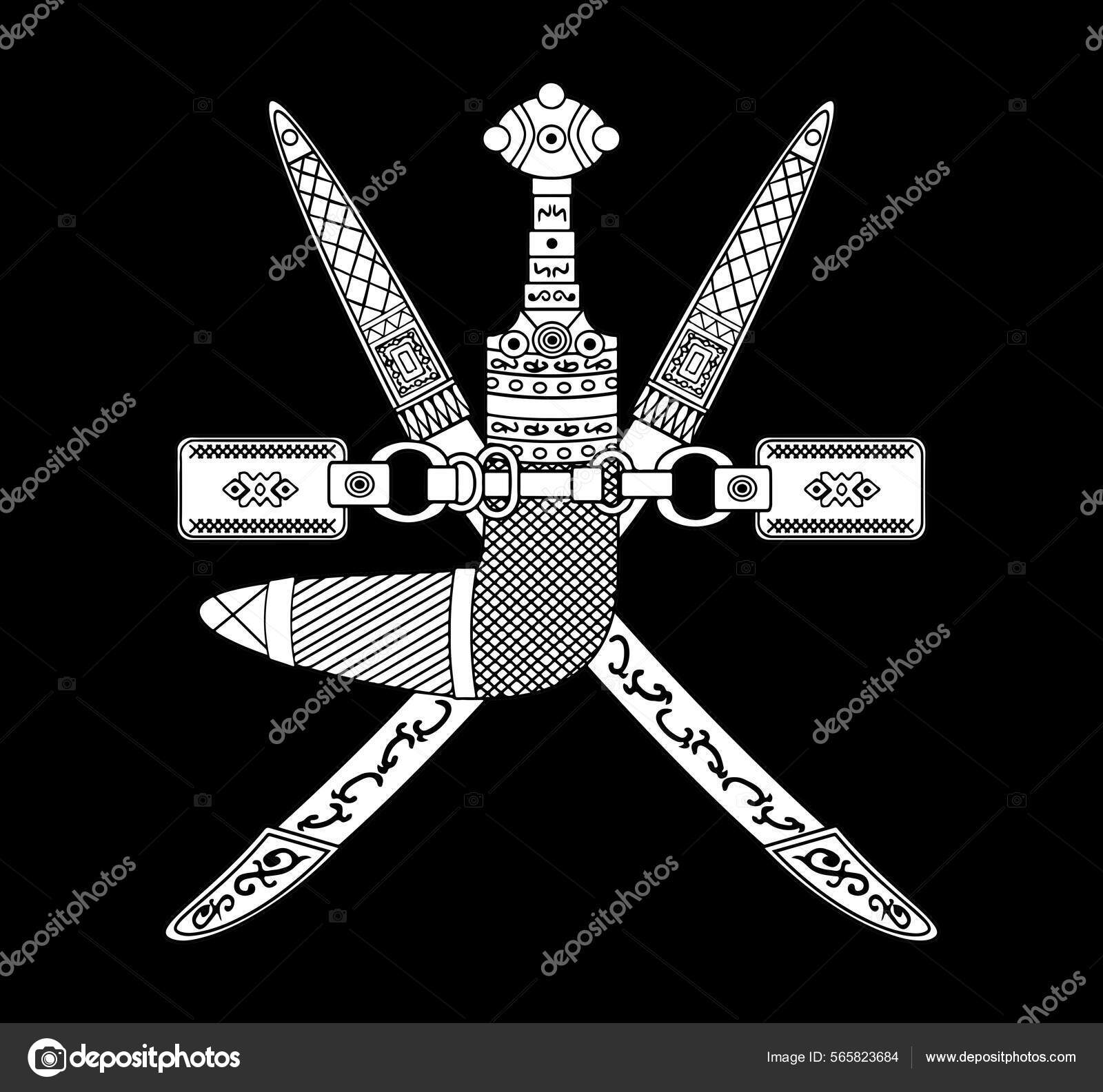 Closeup Red Color Heraldic Asian Arabian Land City Glory Pride.