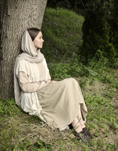 Adulto Santo Israelita Judeu Modesto Biblic Oração Folclórica Pano Vestido — Fotografia de Stock
