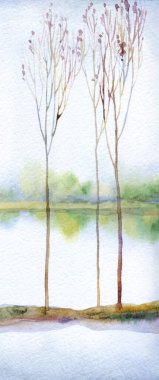 El çizimi parlak boya, bulutlu cennet eskiz kâğıdı arka plan metin alanı. Açık gri renk sakin alacakaranlık tepe bataklık dere tarlası çalı bitkisi duman bulutu okyanus manzarası