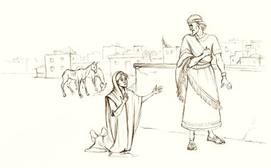 Kara El, yaşlı Yahudi Elisha 'yı şehir merkezine çekti. Ölü kafatası savaşı hikayesi. Acımasız, zalim, zalim Ahab öfkesi hayatı lanetliyor. Yasak, mutsuz, aç, aç, bitkin bir çocuk. Tanrı 'dan beyaz ekmek çizimine yardım etmesini iste.