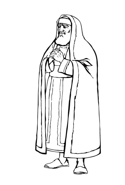 Святой Святой Еврей Верой Бог Возраст Мужского Закона Лорд Одежды — стоковый вектор