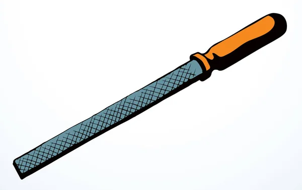 Penna Inchiostro Scuro Disegnato Casa Rotondo Lama Affilata Knif Kit — Vettoriale Stock