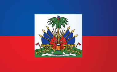 Kapalı, eski, mavi, antika Port au Prince City Kuzey Denizi Karasu Zafer Günü Savaş Günü ipek kumaş palmiye ağacı manzaralı metin alanı. Web sanat özgürlüğü sporu logo etiketi çerçeve rozeti seti