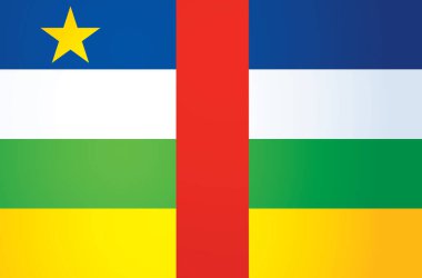 Orta Afrika Cumhuriyeti bayrağı. Vektör çizim simgesi