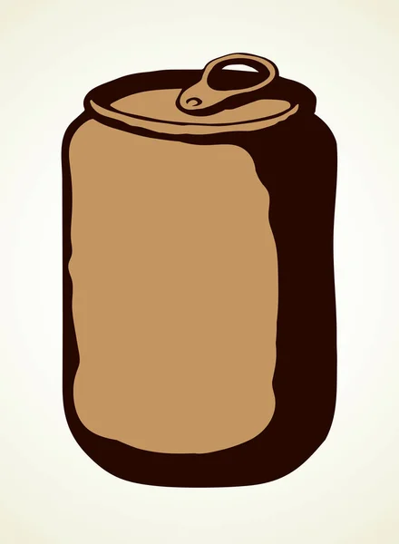Deckel Aus Tincan Pepsi Bank Cup Auf Hellem Hintergrund Umriss — Stockvektor