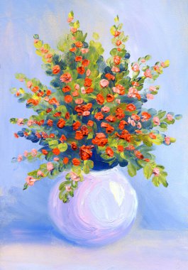 Tatlı, yemyeşil kırsal yaban ördeği yetiştirme yaban ördeği hediye taslağı. Canlı el çizimi pastel akryl boya modern evlilik kartı tarzı. Parlak gül rengi taze, küçük kırsal büyüme briar tomurcuğu yaprağı açık mavi gökyüzü