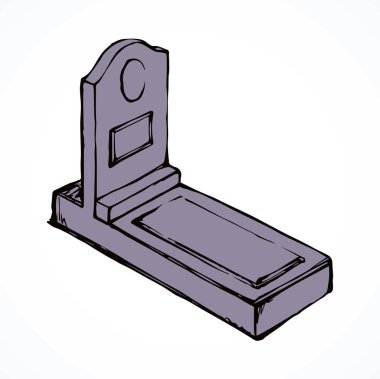 Yaşlanmış grunge mezarlık duvarları beyaz arka planda nesne görüntüsünü mahvediyor. Çizgi siyah el, kağıt metin uzayı üzerine eskimiş sanat karikatürü tarzı kalemle ürpertici keder ruhu amblemi çizdi.