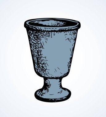 Altının kutsal sabbath retro kabı beyaz kağıt üzerinde metin için. İncil 'deki kil yahudileri Tanrı kavanozu kutsasın. Çizgi siyah mürekkep el, Yahudi nesne logosu işaretini antik sanat karikatürü vektör tarzında çizmiş. Yakın görünüm