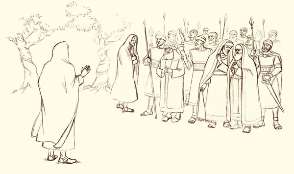 Kutsal Tanrı, erkek, insan, Yahudi, Tanrı inancı ödünç verdi. Karanlık gece, ölüm tuzağı sahnesini çeker. El yapımı İsrail zırh ordusu günahkar kalabalık şefi gel ve öldür Kurtarıcı Mahkeme Günah eskizini çiz Yahudi İncil sanatı