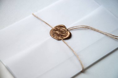 Üst düzey makro klasik altın kraliyet tarihi sanat tarzı kapalı tabela markalı sahte teslimat tasarımı. Açık parlak altın beig kahverengi renk dizgi kravat tablosu metin efektine basın