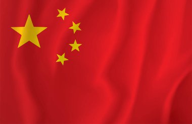 Flag of China. Vector drawing icon