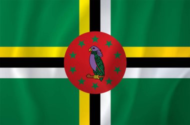 Flag of Dominica. Vector drawing icon