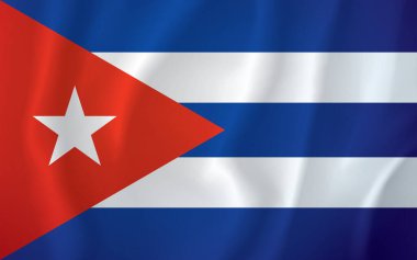 Flag of Cuba. Vector drawing sign