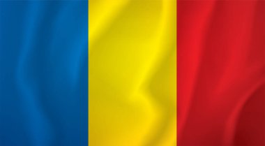 Flag of Chad. Vector drawing sign