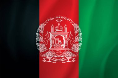 Flag of Afghanistan. Vector drawing sign