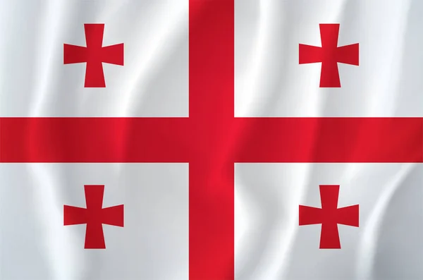 Flag Georgia Vector Drawing Icon — Archivo Imágenes Vectoriales