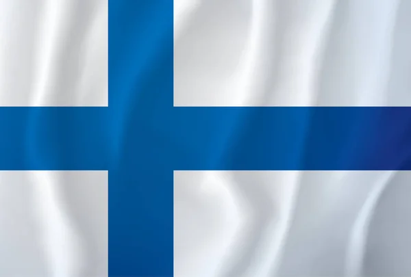 Flag Finland Vector Drawing Sign — Vetor de Stock