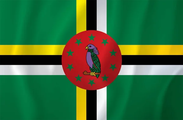 Flag Dominica Vector Drawing Icon — Stockový vektor