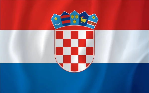 Flag Croatia Vector Drawing Sign — Image vectorielle
