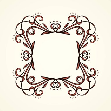 Eski sevimli romantik kitap kurdelesi kıvrımlı fiyonk etiketi beyaz kağıt arka planda izole edilmiş. Freehand siyah mürekkep ana hatlarıyla çizilmiş kıvrımlı köşe çizimi sanatsal kırsal kıvrımlı karalama tarzı.