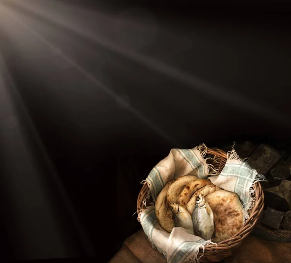 Szent Friss Egyszerű Vidéki Doboz Árpa Pita Torta Pékség Isten — Stock Fotó