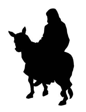 Holy lord god messiah enter jordan desert tourist king city faith saint jew girl Mary child dress cloth white road way scene. Dark black retro story art ass entry male boy kid catholic history symbol