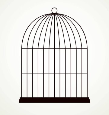 Çizgili mürekkep el düz demir askılı kanarya kanarya kanat kanadı kapı elementi ayarlandı. Amblem tasarımı sanat karalama çizim baskı stili. Basit ışık ağı metin alanı çerçeve dekorunu kapat