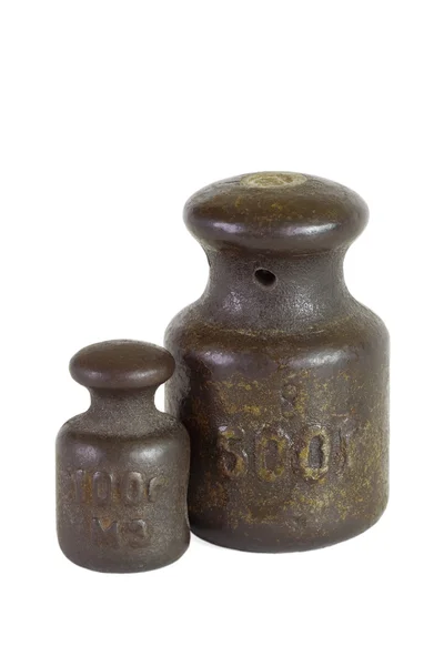 Two old weights for scales — Stock Photo, Image