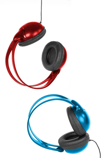 Ein Paar farbige Kopfhörer — Stockfoto