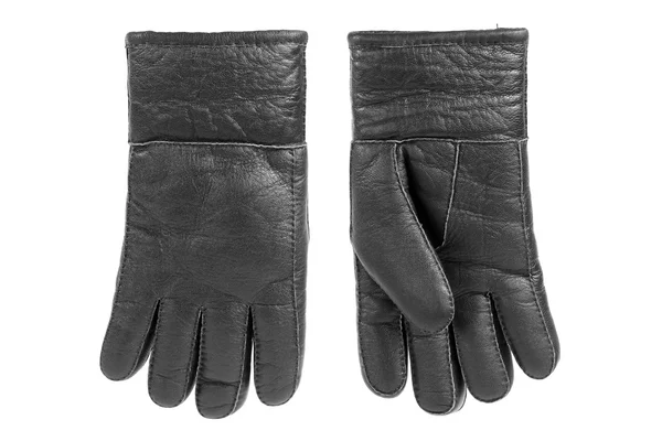 Black leather gloves — Stock Photo, Image