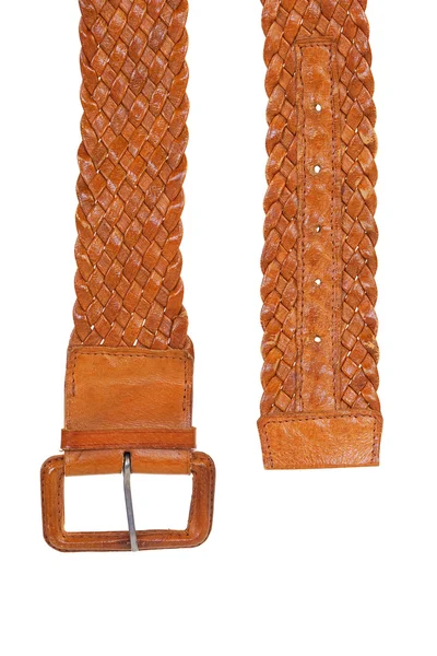 Braided leather belt — Stock Photo, Image