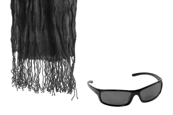 Sciarpa e occhiali da sole — Foto Stock