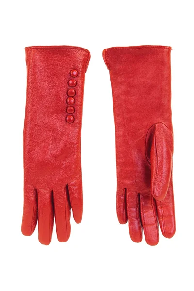 Red women's gloves — Stock Photo, Image