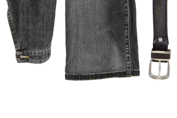 Rękaw kurtki, spodnie i pasek — Zdjęcie stockowe