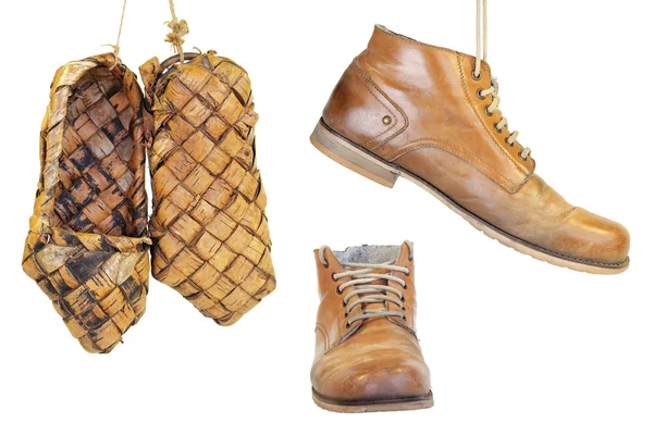 Vintage skor och sandaler Royaltyfria Stockfoton