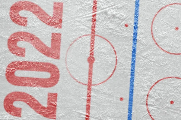 概念体育冰原背景的碎片化 曲棍球 — 图库照片