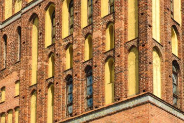 Kaliningrad 'daki Kubbe Katedrali ve Aziz Adalbert Duvarı.