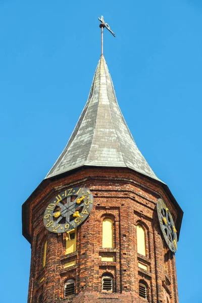 Torre Cúpula Catedral Nossa Senhora Santo Adalberto Kaliningrado — Fotografia de Stock