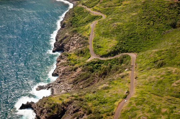 Auto-estrada Kahekili ao longo da costa da ilha Maui — Fotografia de Stock